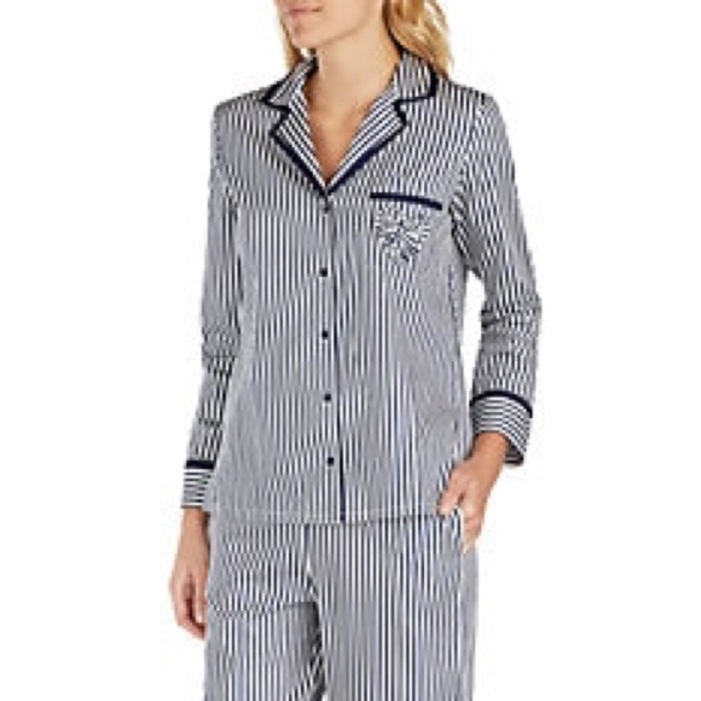 Kate Spade Sateen Notch Pajama Top